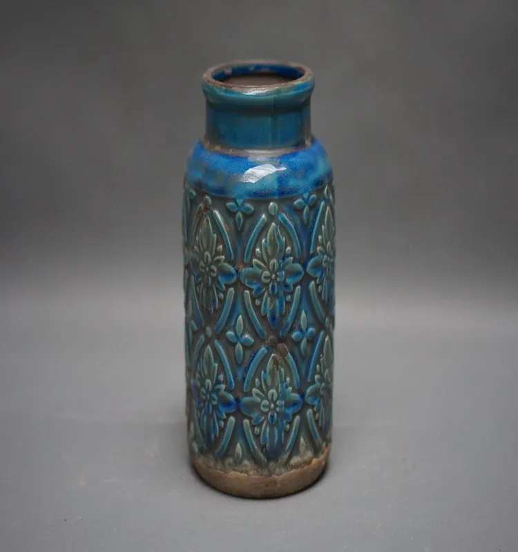 2018 Chinese Blue Ceramic Decorative Flower Large Floor Vases Antique