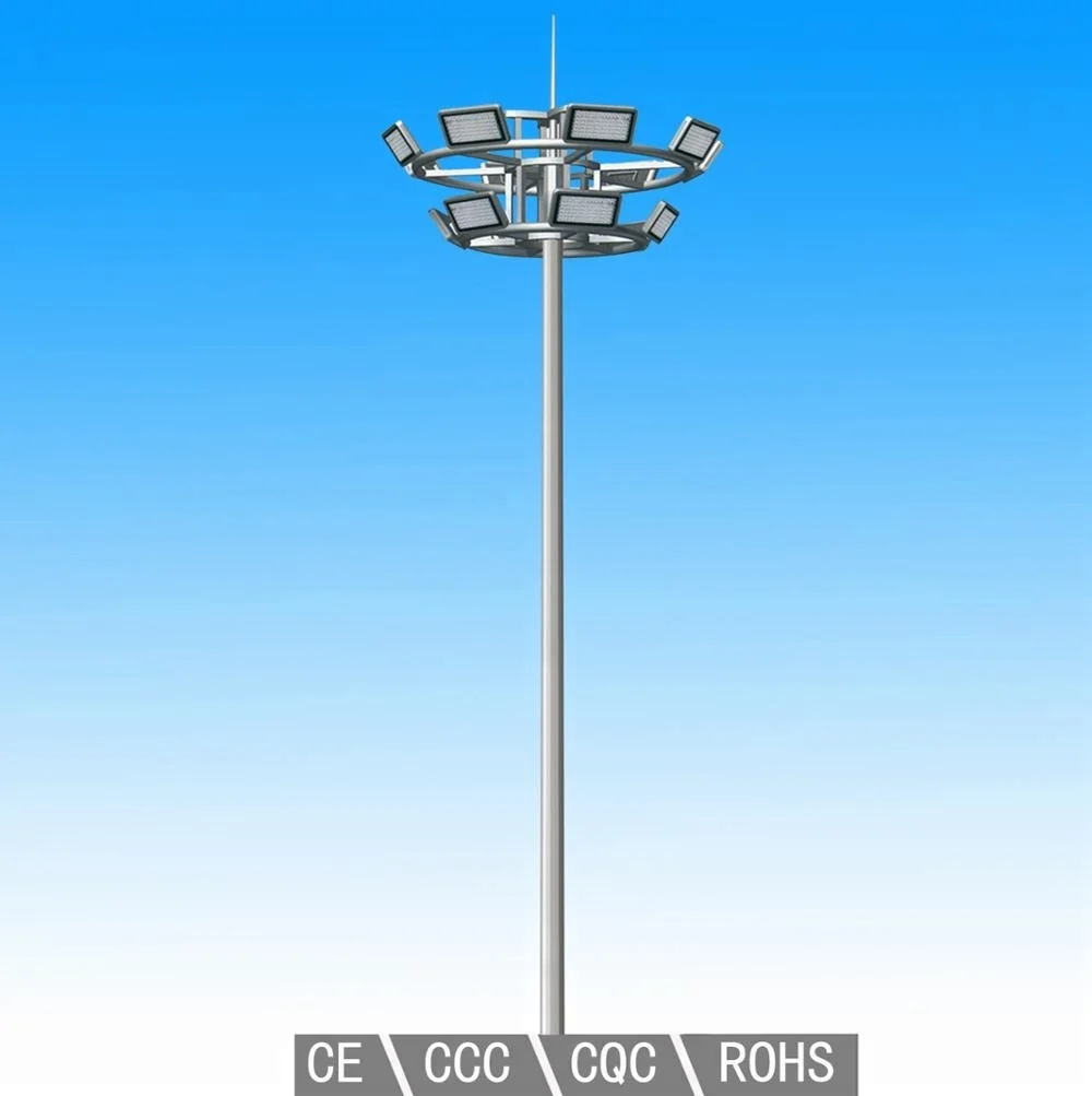 
18M 20M 25M 30M 35M 40M 45M 50M airport galvanized steel led high mast lighting with telescopic mast 