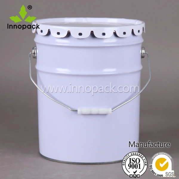 5 Gallon Metal Paint Can Open Head,20l Tin Pail With Lid&handle,Conical
