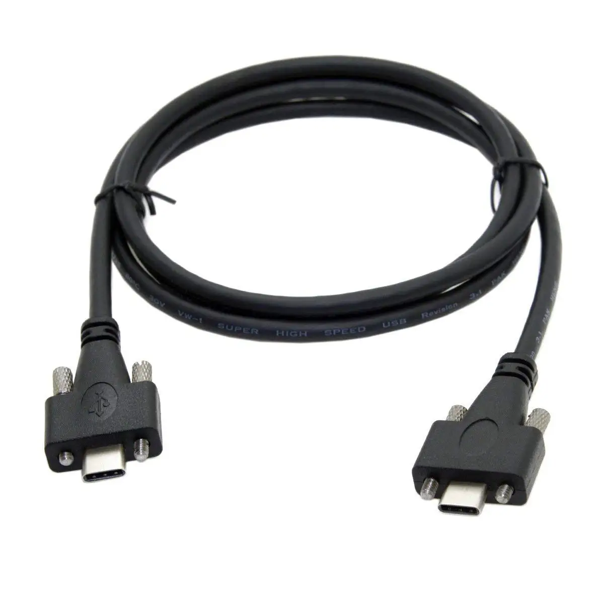 Usb 3.1 Typec Dual Screw Locking To Locking Usbc 10gbps Data Cable 1