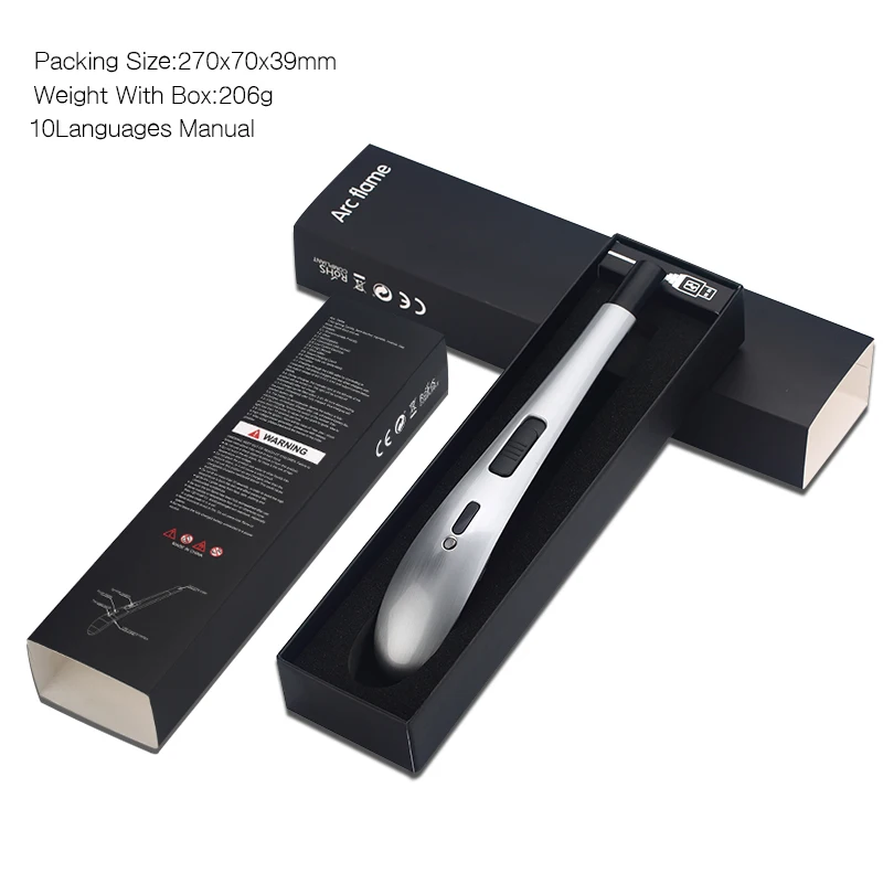 High Quality Long Stick Plasma Candle Lighter/Rechargeable BBQ Lighter/USB Arc Kitchen Lighter