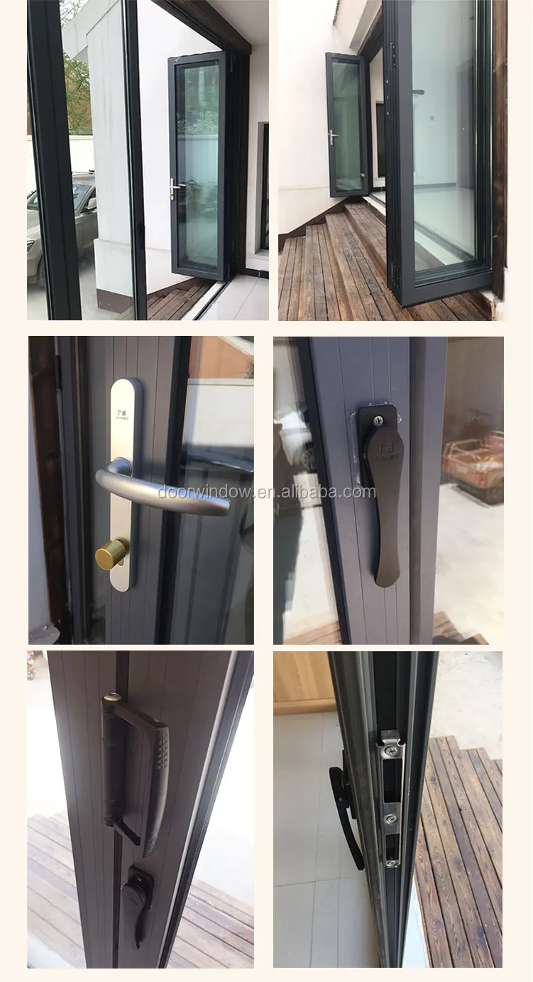 American standard main entrance doors design thermal break aluminum bifolding door from Doorwin