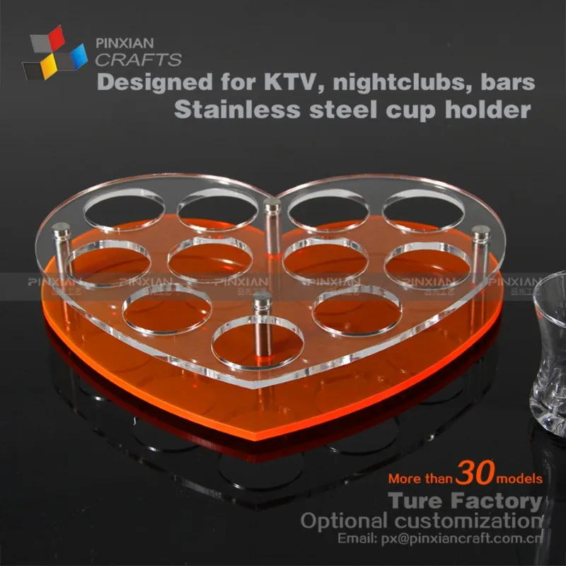 Customized Wholesale Acrylic Hotel Bullet Swollowing Shooter Cup Holder