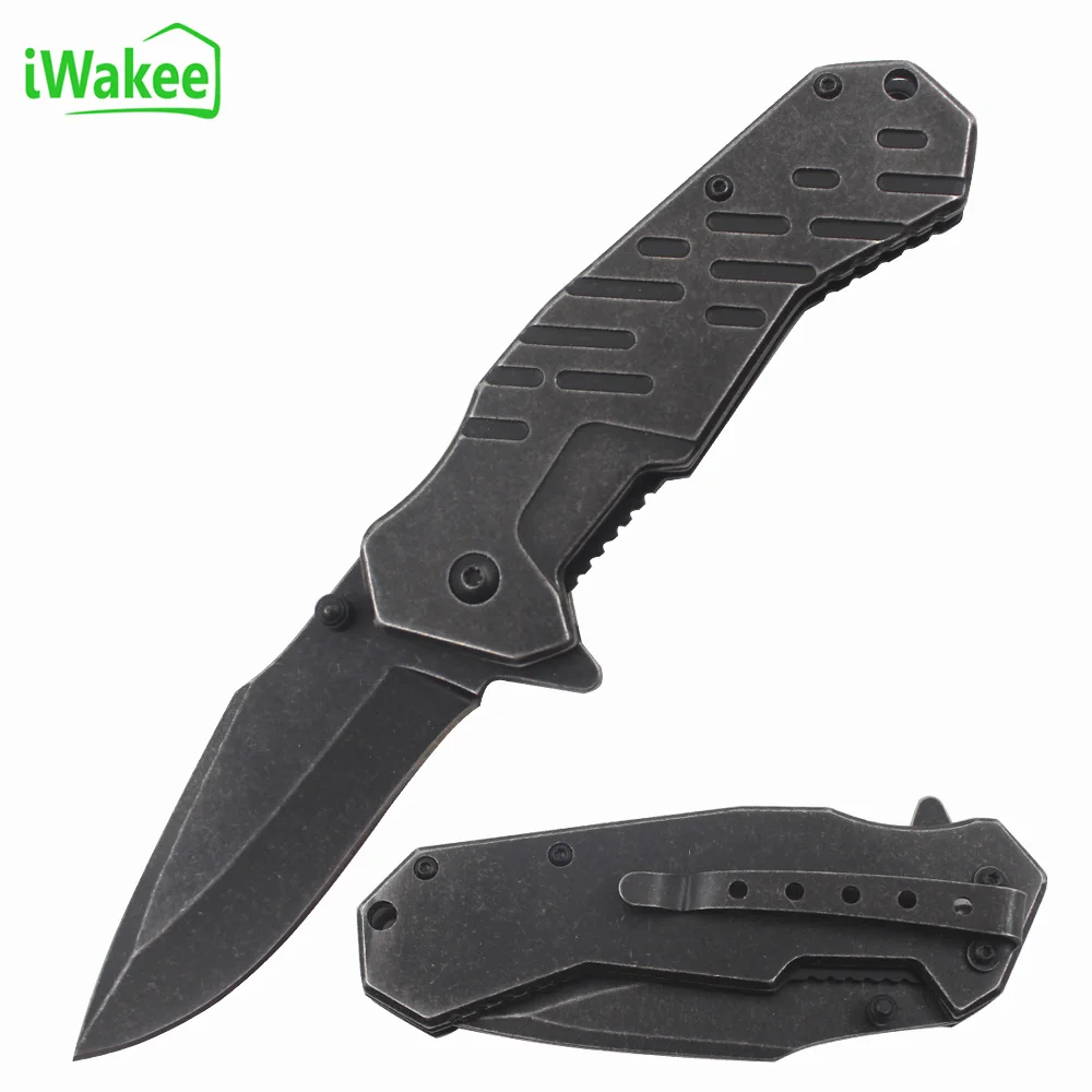 Wholesale Outdoor Pocket Quick Open Folding Knife In Silver Aluminum