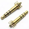 3.5mm pcb jack plug, 4 pin stereo audio earphone jack plug golden plated