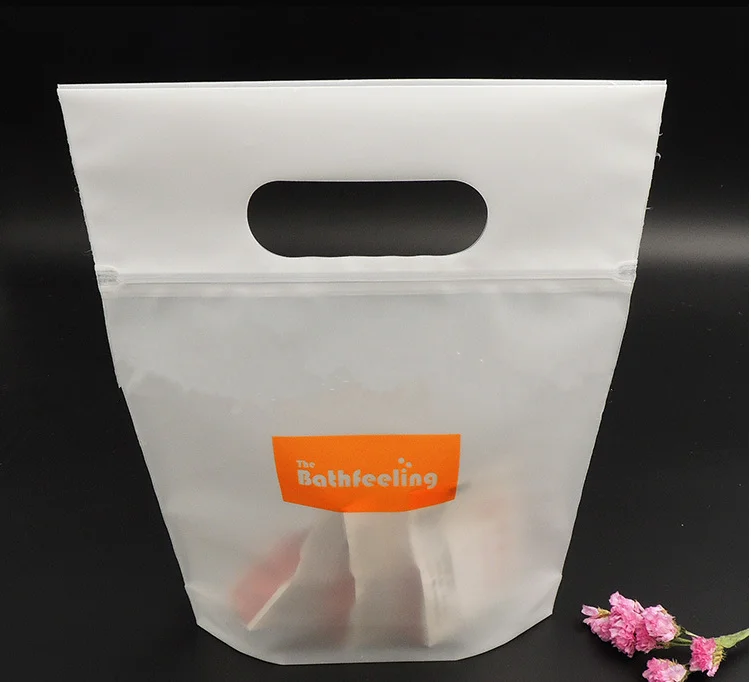 Custom Printed Plastic Zip Lock Bags With Die Cut Handle Buy Zip Lock