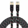 High Speed Flat CAT 7 7A Ethernet Network 10Gbps internet router LAN FLAT SFTP Gold Cable Fiber Optic Patch Cord