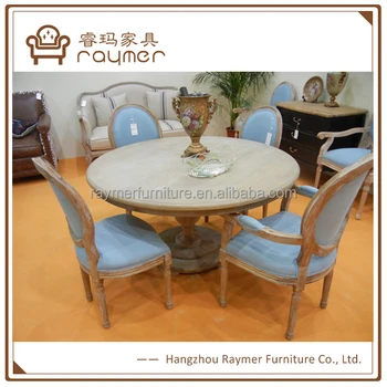 French Style Furniture Round Solid Wood Cafe Dining Table And Chairs French Style Furniture Round Solid Wood Cafe Dining Table And Chairs