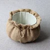 2019 new arrival natural jute material pumpkin plastic pots garden for flowers and plants