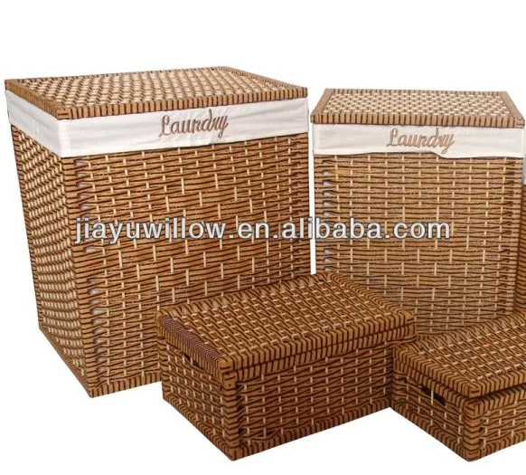 Gray/grey Square Large Wicker Laundry Baskets With Lid Buy Gray/grey
