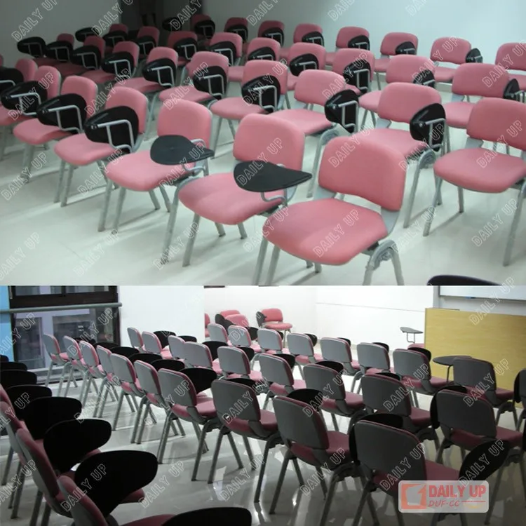 Heavy Duty Office Chair Foam Padded Chair Fabric Upholstery Conference Chairs with Writing Table