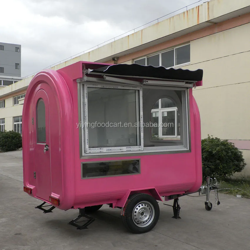 Hot Sale Pink Mini Ice Cream Food Cart Mobile Food Trailer For Sale