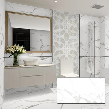 Interior Ceramic Living Room Wall Tiles,White Marble Tiles ...