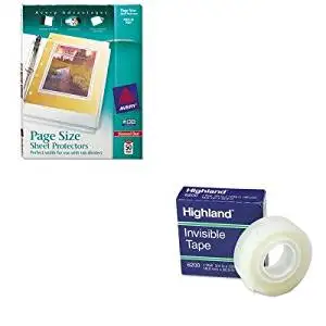 KITAVE74203MMM6200341296 - Value Kit - Avery Top-Load Poly 3-Hole Punched Sheet Protectors (AVE74203) and Highland Invisible Permanent Mending Tape (MMM6200341296)