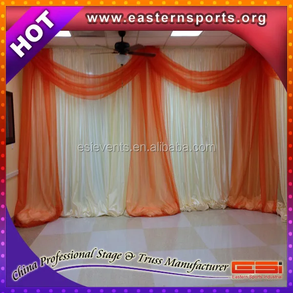 ESI new finished 2.0 telescopic aluminum Pipe and Drape for wedding, curtain stand for wedding decoration
