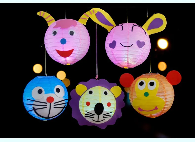 Diy Animal Led Paper Lanterns For Children - Buy Electric Paper