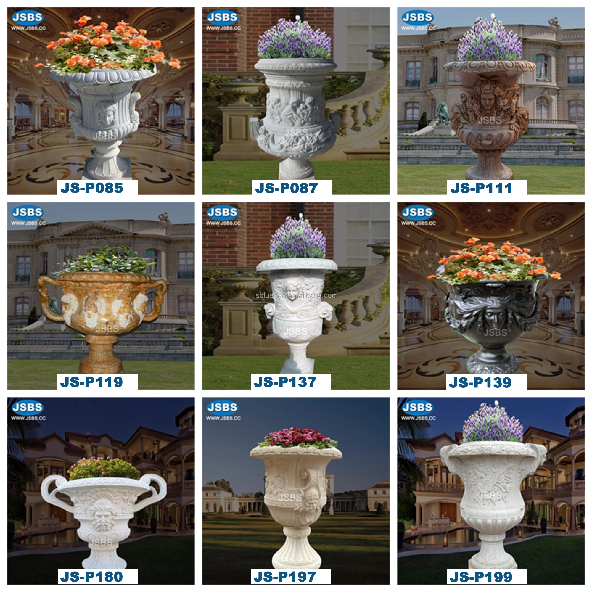 Outdoor Luxurious Ornate White Marble Large Wedding Decorative Flower