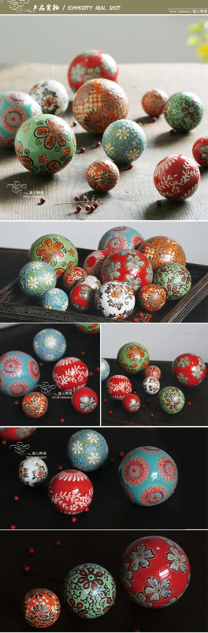 Wholesale Hand Painted Decorative Ceramic Ball Porcelain For Fish