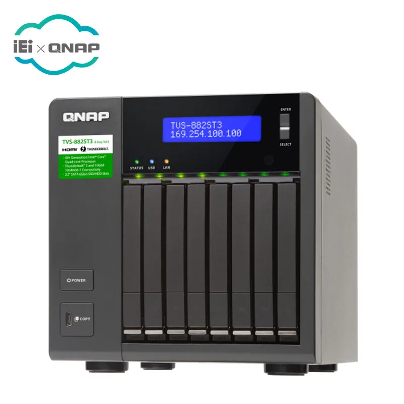 Qnap Tvs882st3i716g Thunderbolt 3 8 Bay Nas Storage Server Case With