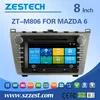 2 din In dash car dvd player for Mazda 6 2008-2012 car gps navigator 8 inch car radio audio with GPS DVD FM/AM SWC USB/SD BT EQ
