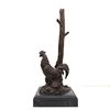Home decoration bronze metal cock rooster statue sculpture mascot for sale