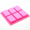 Amazon Top Selling 6 cavity Rectangle Silicone Mould for Soap Mold, cake mold, Ice cube tray