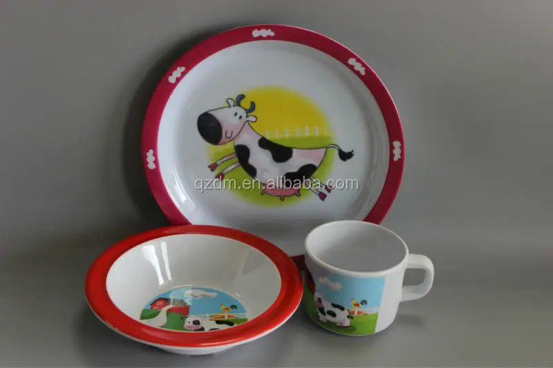 Christmas Promotion Gift Melamine Dinner Set For Kid