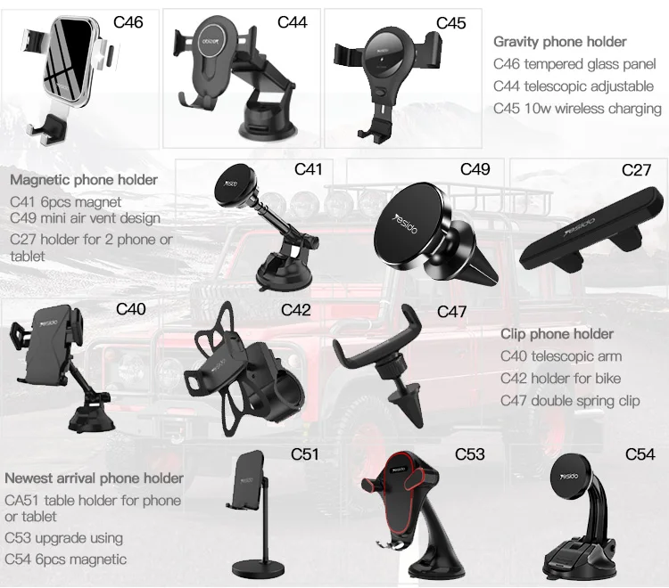 Newest Arrival 360 Angle Adjustable Car Phone Mount Stand 4 - 7 Inch Car Holder Mobile Phone