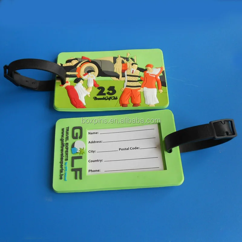 One Body 3d Pvc Luggage Tag,Custom Luggage Tag Shape Luggage Tag With