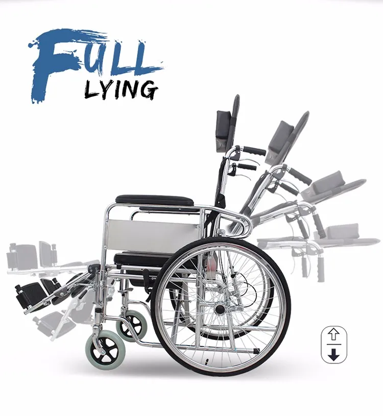 Foldable  reclining manual wheelchair with inflatable wheels(2).jpg
