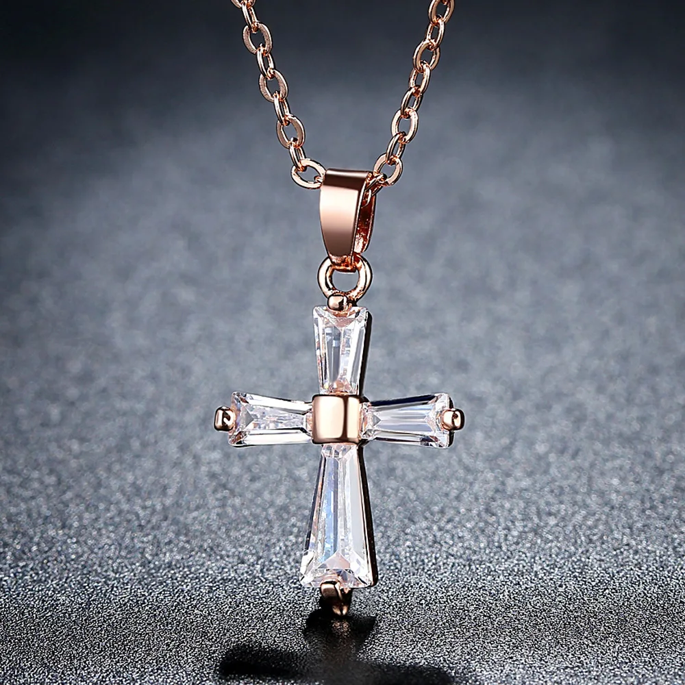 Aaa Cubic Zirconia Cross Pendant Necklace Mini Children Gps Tracker