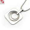 Baohui Classic Stainless Steel Square Inner Ring Pendant