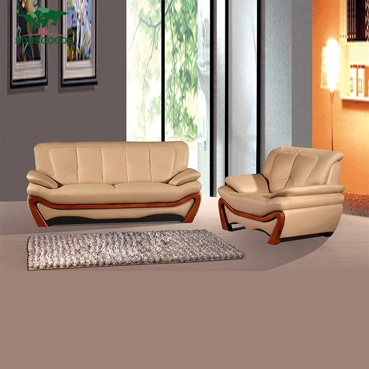 Factory Supply Genuine Leather Sofa Set,Living Room Leather Sofa Set