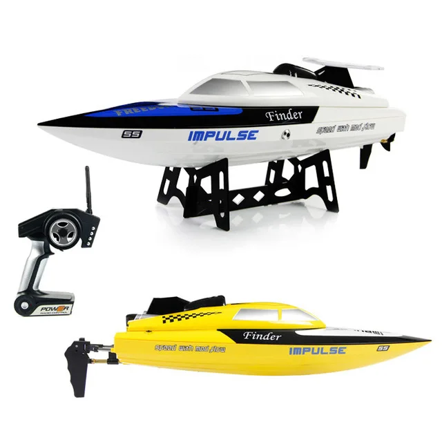 WLtoys 912 RC En Plastique de Bateau de Bateau De Course &Agrave; Grande Vitesse Sans Brosse Mode 2.4G 4CH Enfants &Eacute;lectrique Jet Bateau Pas Cher pour vente