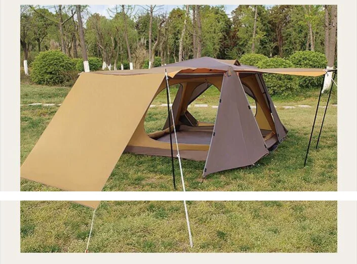 Customized Korea Style Automatic Double Layer Waterproof Family Camping ...