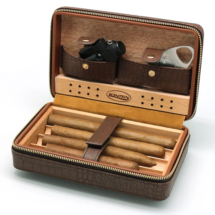 Cigar Travel Case - Buy Humidor Cigar Modern Leather Cigar Travel ...