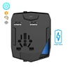 Universal all in one multi travel adapter with dual usb ports with 3000mah 6000mah power bank adapter charger