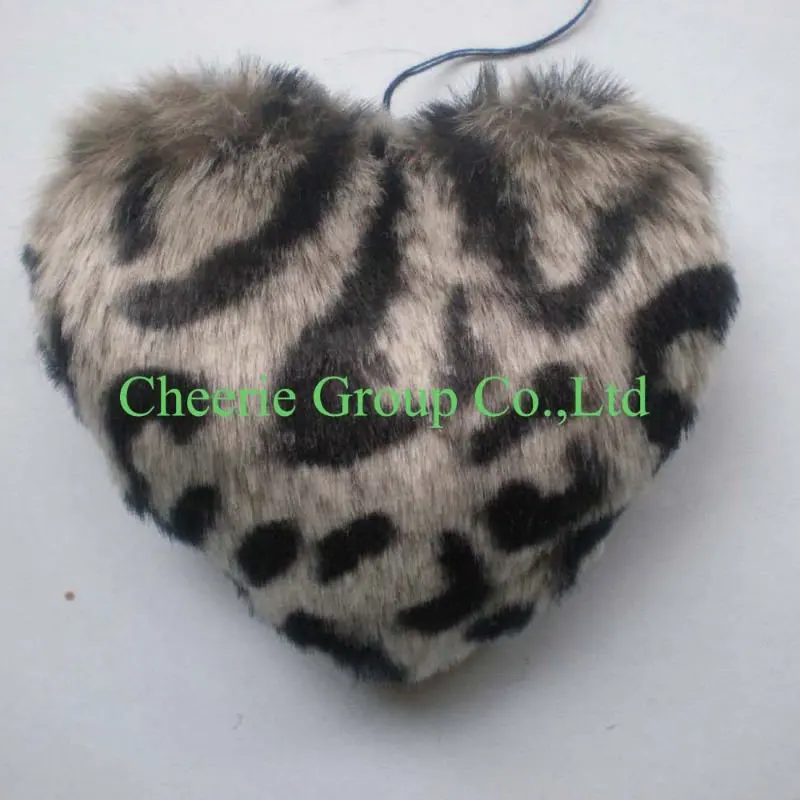 10cm Diameter White Fabric Fur Balls Faux Ball With String Artificial