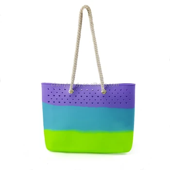 rubber beach bag with holes