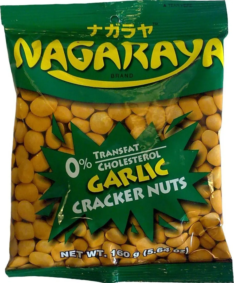 Nagaraya Snack Cracker, Garlic, 5.6-Ounce (Pack of 8)