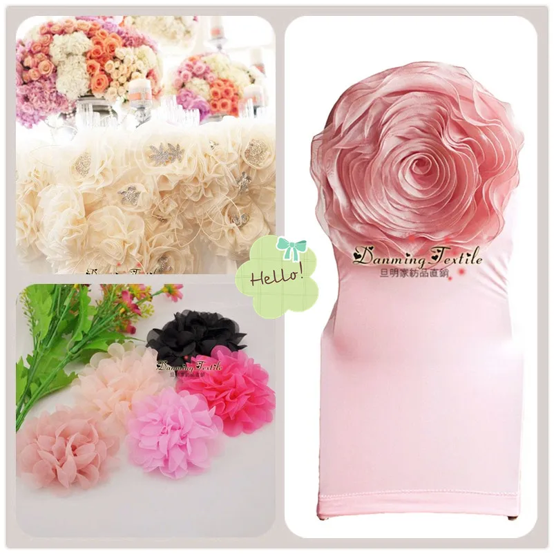 Factory Wholesale Big Organza Flowers For Wedding And Party Decoration