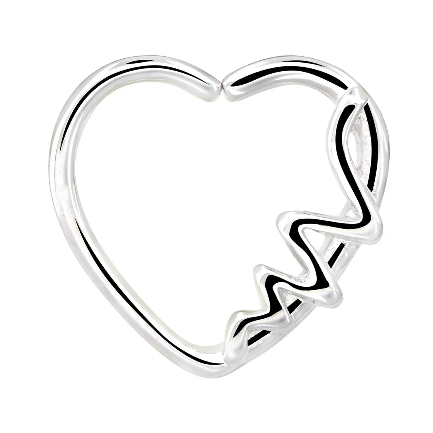 16 Gauge Tragus Jewelry Find Deals On Get Quotations Oufer Body Piercing Jewelry Heart Shaped Waves Left Closure Daith Cartilag Tragus Helix Earring 16gauge
