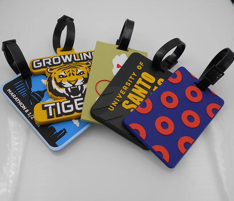 Wholesale Standard Size Pvc Luggage Tag Silicon Rubber Handbag Tag