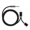 2 in 1 USB Type C to 3.5mm Audio Adapter , 2 in 1Type C Cable Fast Charge to 3.5mm Audio Jack Headphone Adapter