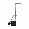 Floor standing stainless steel toilet brush and paper holder for home or hotel use