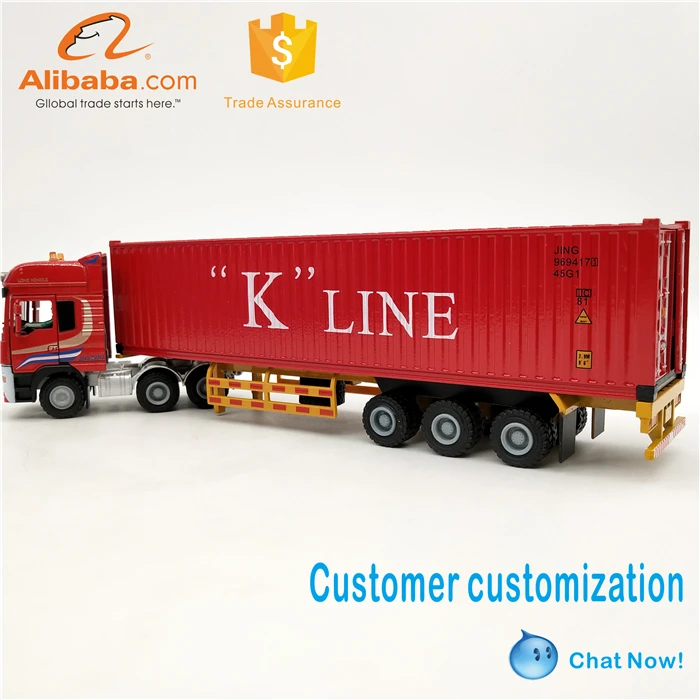 1 50 diecast container truck model K-LINE container truck model model container truck with scale