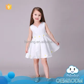 Desain Baru Model Gadis Rok Desain Ulang Tahun Anak Anak Memakai Bunga Bayi Perempuan Pesta Musim Panas Segar Daisy Desain One Piece Putih Gaun Buy