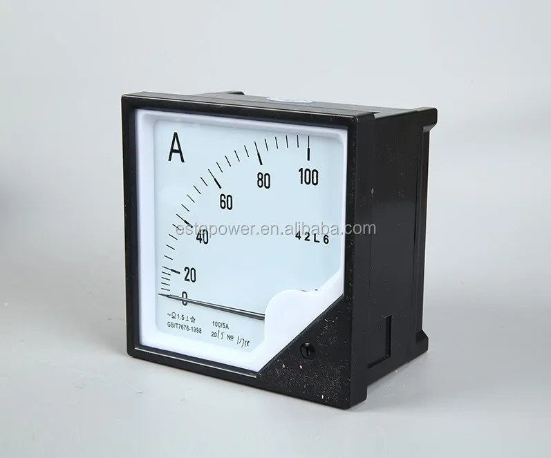 100/5a Pointer Type Ac Current Meter 120*120 Power Distribution
