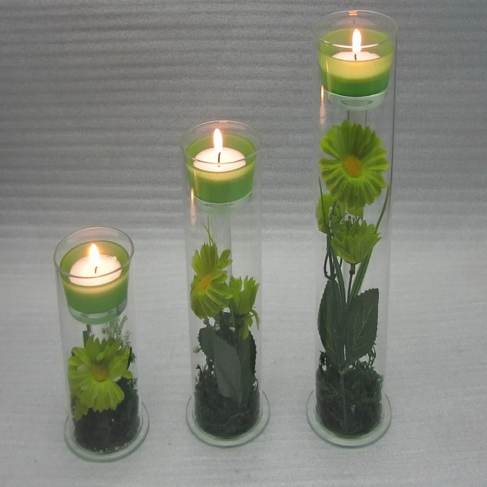 2016 Glass Tube Candle Holder With Different Sizes For Wedding Lanterns