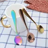 High Quality biodegradable Flatware Cutlery Set Gold Rose Color Spoon
